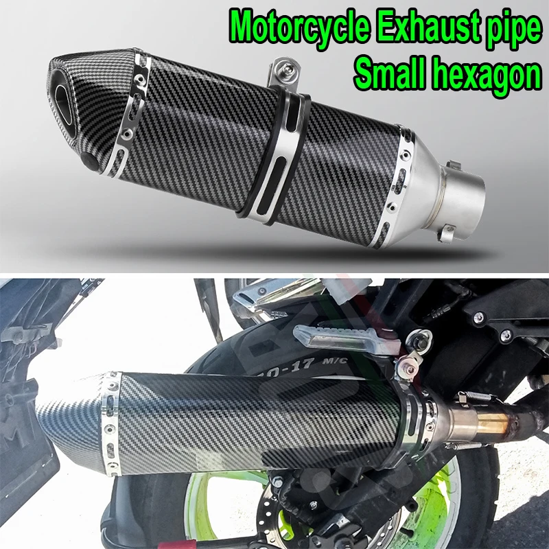 

HQ Universal 51mm Motorcycle Exhaust Pipe Length 300/370/470mm Stainless Steel ninja400 R3 Z900 S1000RR MT-07 pcx160 duke390 R1
