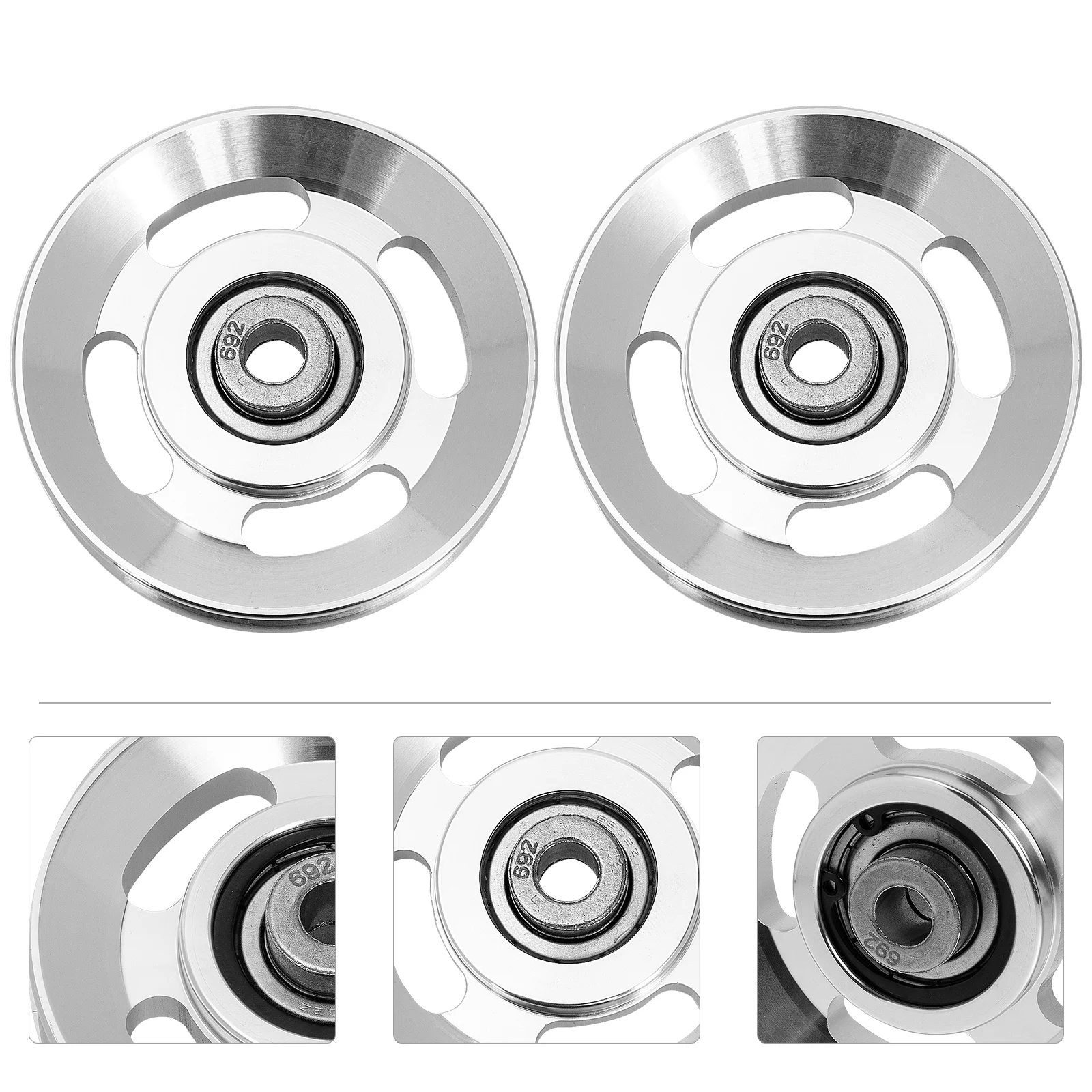 2 Pcs Portable Fitness Pulley Exercise The Tow Gym Major Silver Wear-resistant Cable