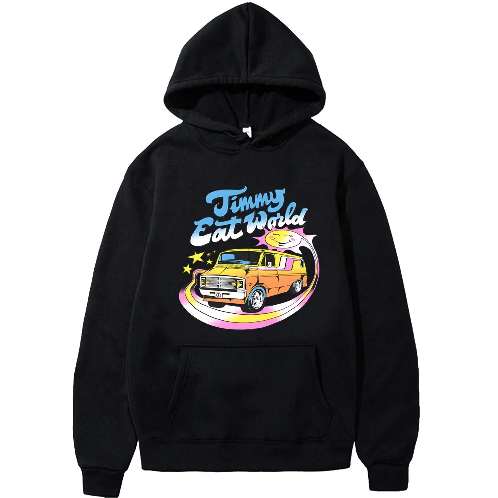 

Толстовка Sunny Van Jimmy Eat World Singer's в том же стиле, высококачественный принт Harajuku Moletom, удобная флисовая толстовка с капюшоном