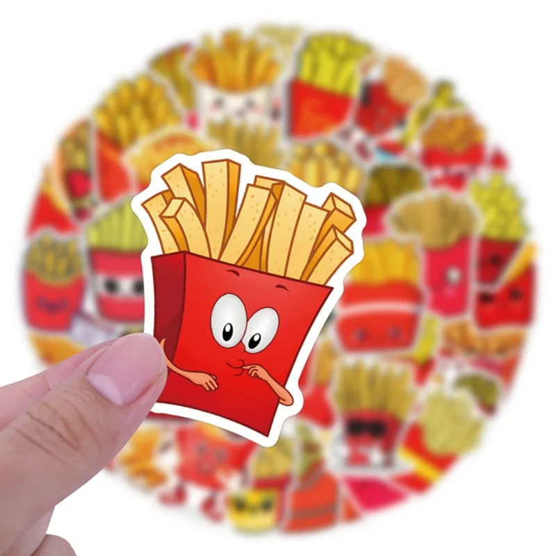 55pcs การ์ตูน French Fries Golden Arches สติกเกอร์กระเป๋าเดินทางถ้วยน้ําเครื่องเขียนโทรศัพท์มือถือแล็ปท็อปตู้เย็นตกแต่ง