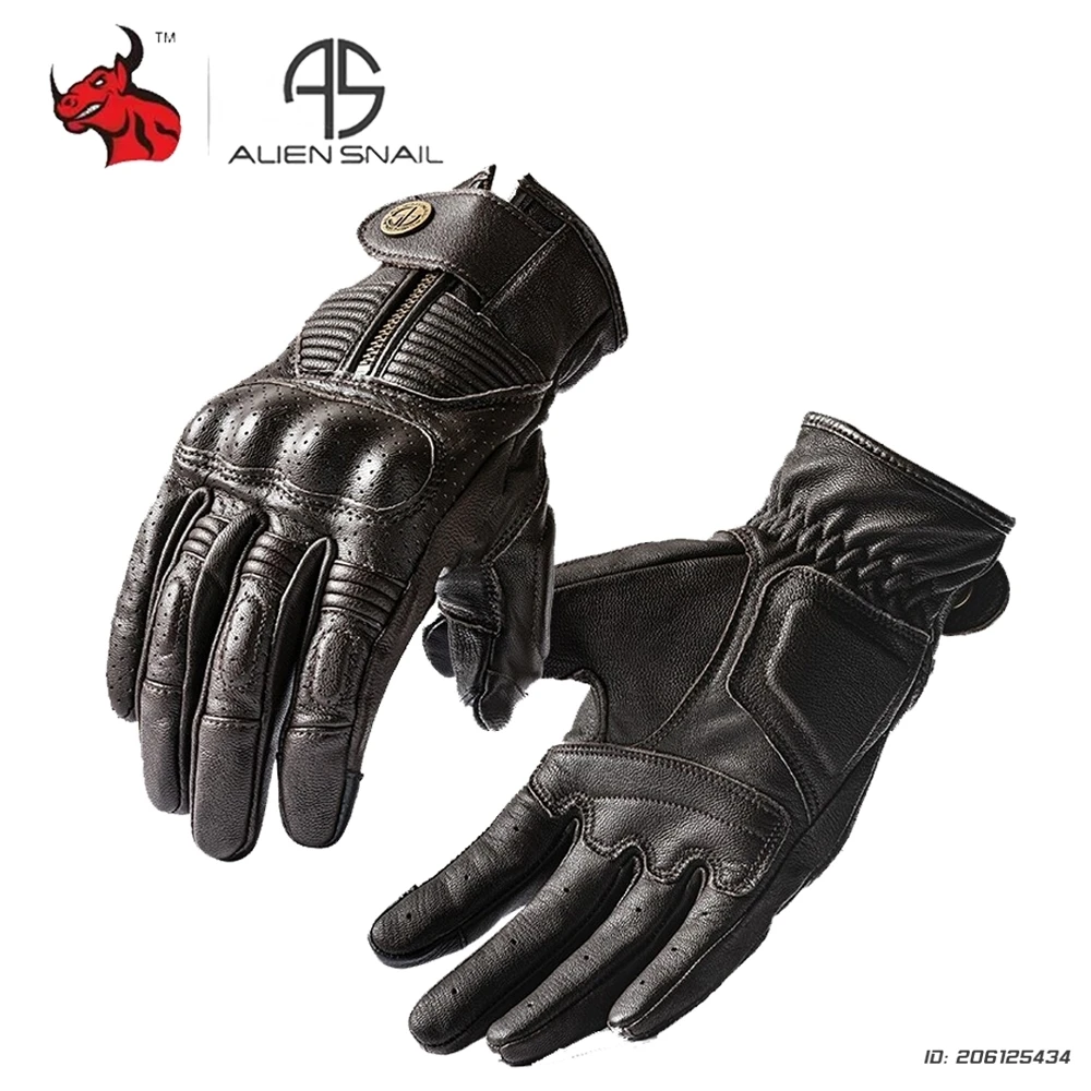 

Motorcycle Gloves Riding Goatskin Leather Men Women Moto Glove Touchscreen Breathable Motorbike Motocross Gloves Moto Equipment