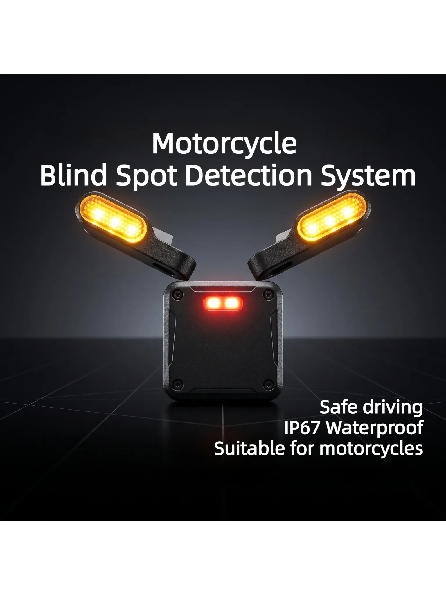 System wykrywania kolizji motocykla z tyłu 77GHz, zestaw radarowy BSD do motocykla, system wykrywania martwego pola, wodoodporność IP67 — 2