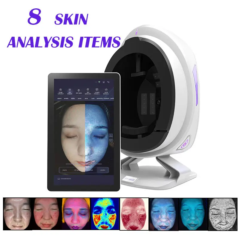 Full Face 3D Skin Analysis Machine Facial 2024 Uv Analysis Diagnosis System Detector Mirror Scanner Facial Skin Analyzer Machine