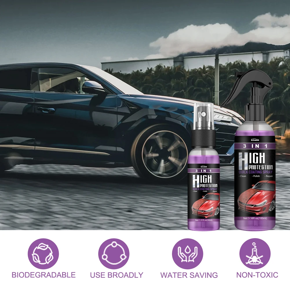 

Heavy Oil Dust Clean Spray High Protection Car Paint Surface Cleaning Agent 30/100ml Decontamination Brightening Spray