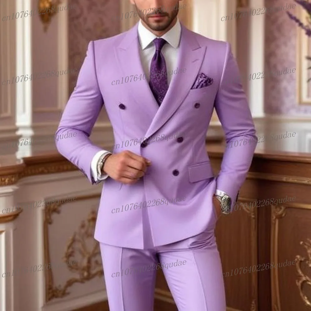 Costume de marié imbibé pour homme, smokings de marié, blazer et pantalon, occasion formelle, fête de mariage, neuf, ensemble de 2 pièces