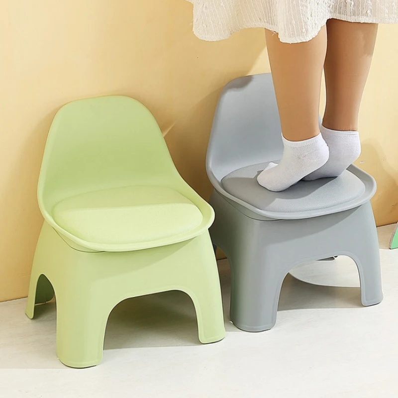 Small low stool household thickened backrest plastic chair comfortable bathroom simple мебель для дома дешевая home furniture
