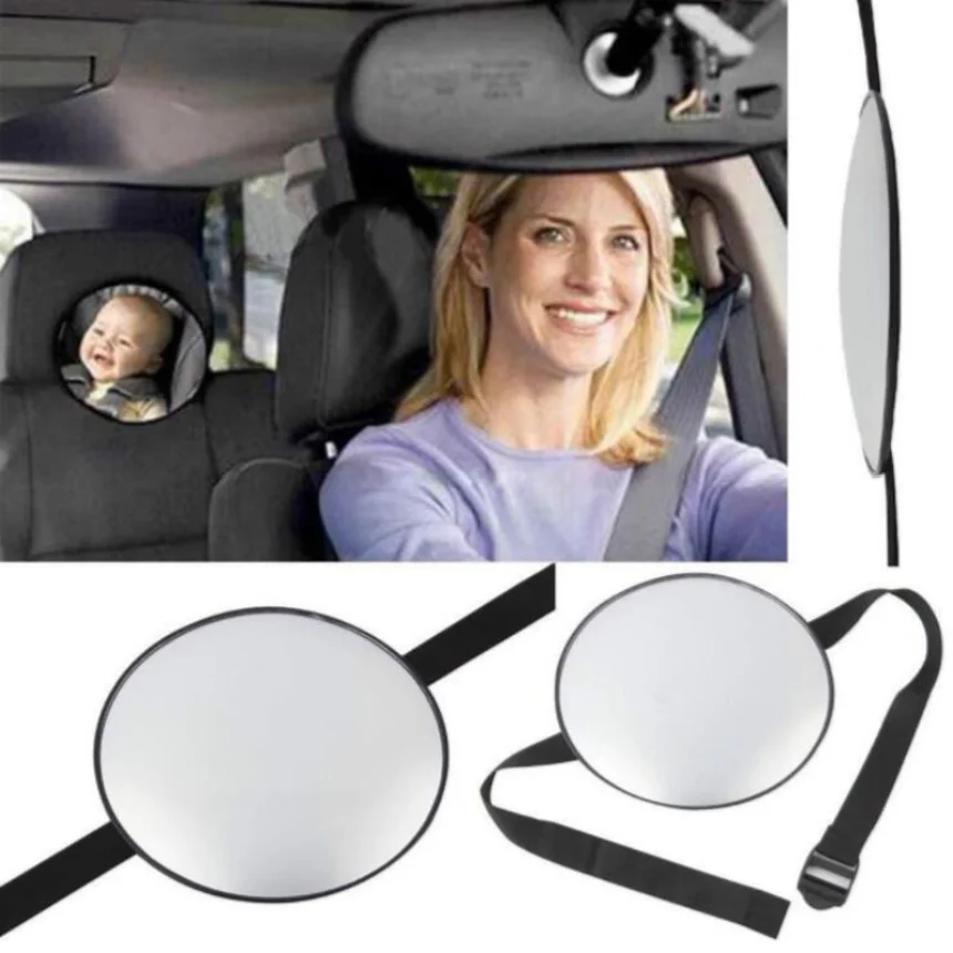 Baby Car Mirror Car Safety View Back Seat Mirror Baby Facing Rear Ward Infant Care Square Safety Kids Monitor 17*17cm 1PC