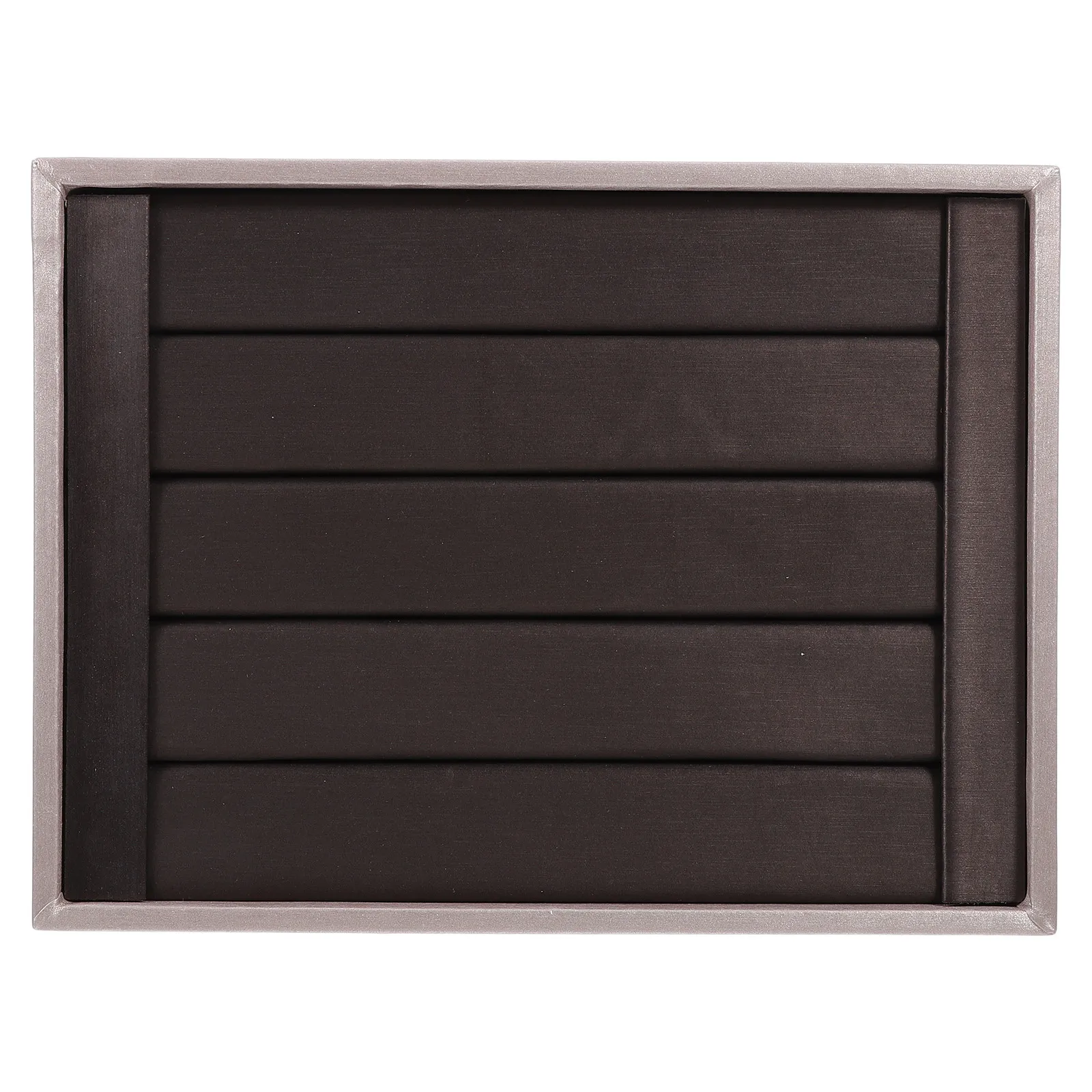Stackable Ring Display Tray Brushed Coffee Matte Texture Jewelry Showcase Storage Holder Jewelry Organizer Tray for Retail