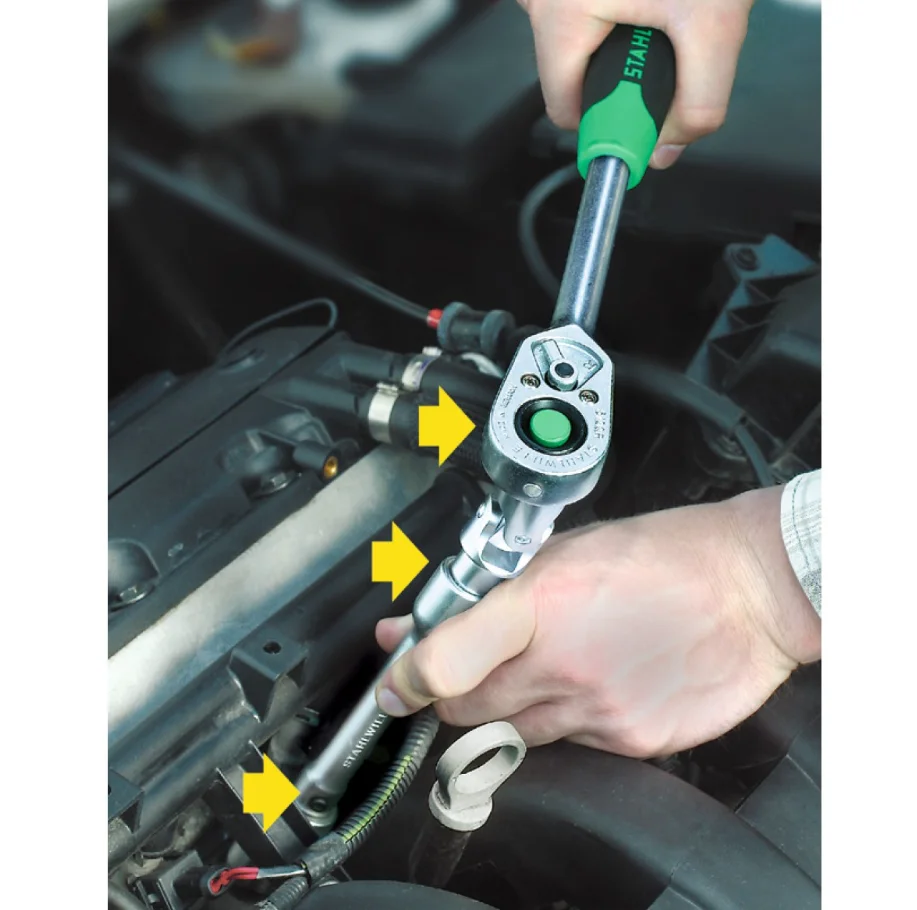 19-Piece 3/8-Inch Quick Release Sleeve Wrench Set, Manual Pro-Grade Mid-Size Auto Tool Kit