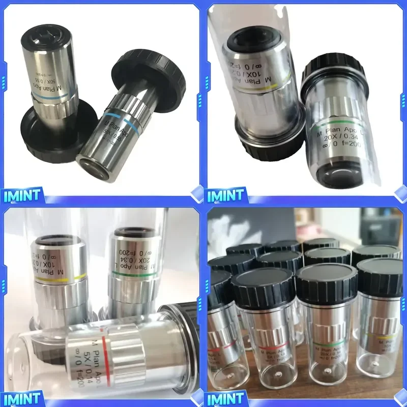5X 10X 20X 50X METALLURGICAL MICROSCOPE M PLAN APO INFINITY PLAN Achromatic Long OBJECTIVE Lens