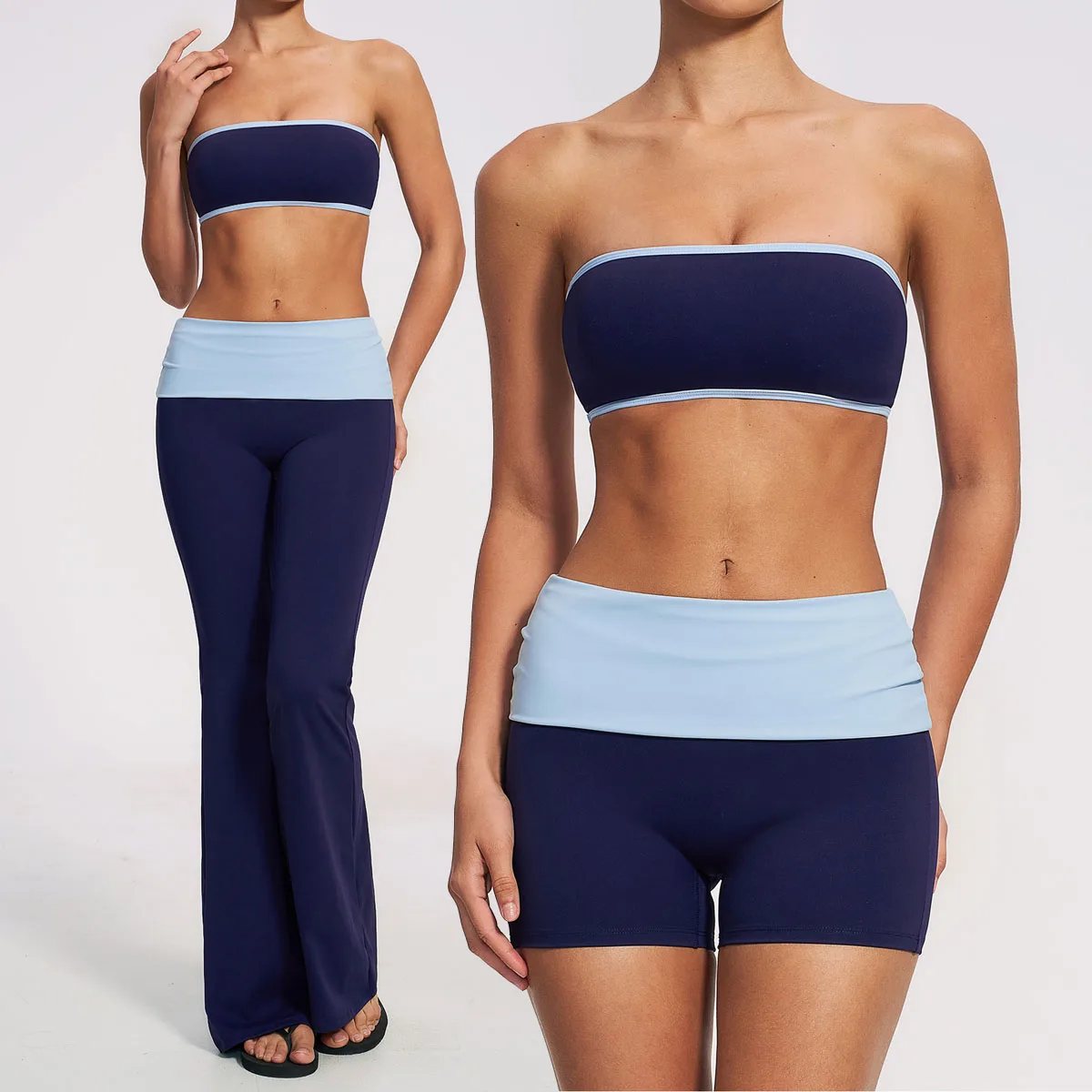 2PCS Women's Tracksuit Yoga Set Fitness Clothes Summer Women Workout Sports Bra High Waist Leggings Set Gym Clothing Sports Suit
