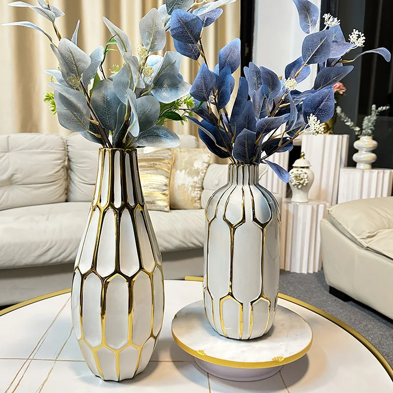 

Modern Light Luxury High-Grade Ceramic Vase Living Room TV Cabinet Entrance Decoration Coffee Table Sample Room Decorations