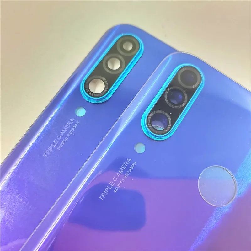 Back Cover For Huawei P30 Lite Battery Cover Back Glass Panel Rear Housing Case With Camera Lens Replacement+Sticker