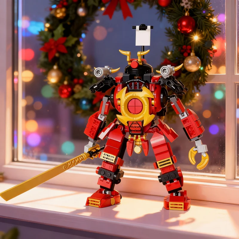 

407pcs MOC Samurai X Mech Ninjago Model Building Blocks Construction Christmas Gifts Assemble Toy DIY Education Creative Idea
