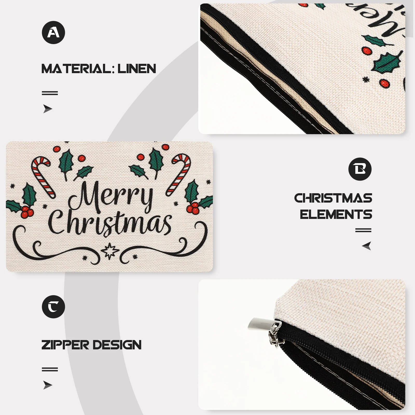 

2Pcs Linen Fabric Bag Waterproof Travel Wash Pouch Organizing Toiletry Bag Portable Makeup Organizer for Tourism Family