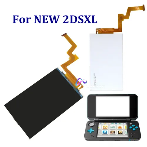 Reemplazo de cristal de pantalla LCD superior superior Original para Nintendo New 2DS XL 2DSXL pantalla de cristal LCD