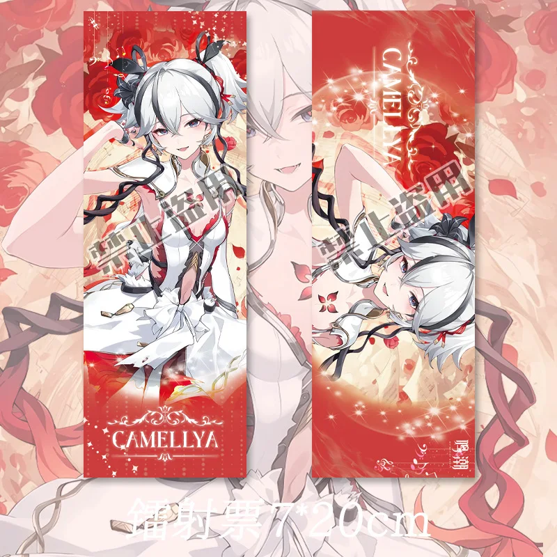 Wrthering Waves Laser Ticket Role Playing The Shorekeeper Camellia Changli Jinhsi Animation Paper Bookmark Collectible Card Gift