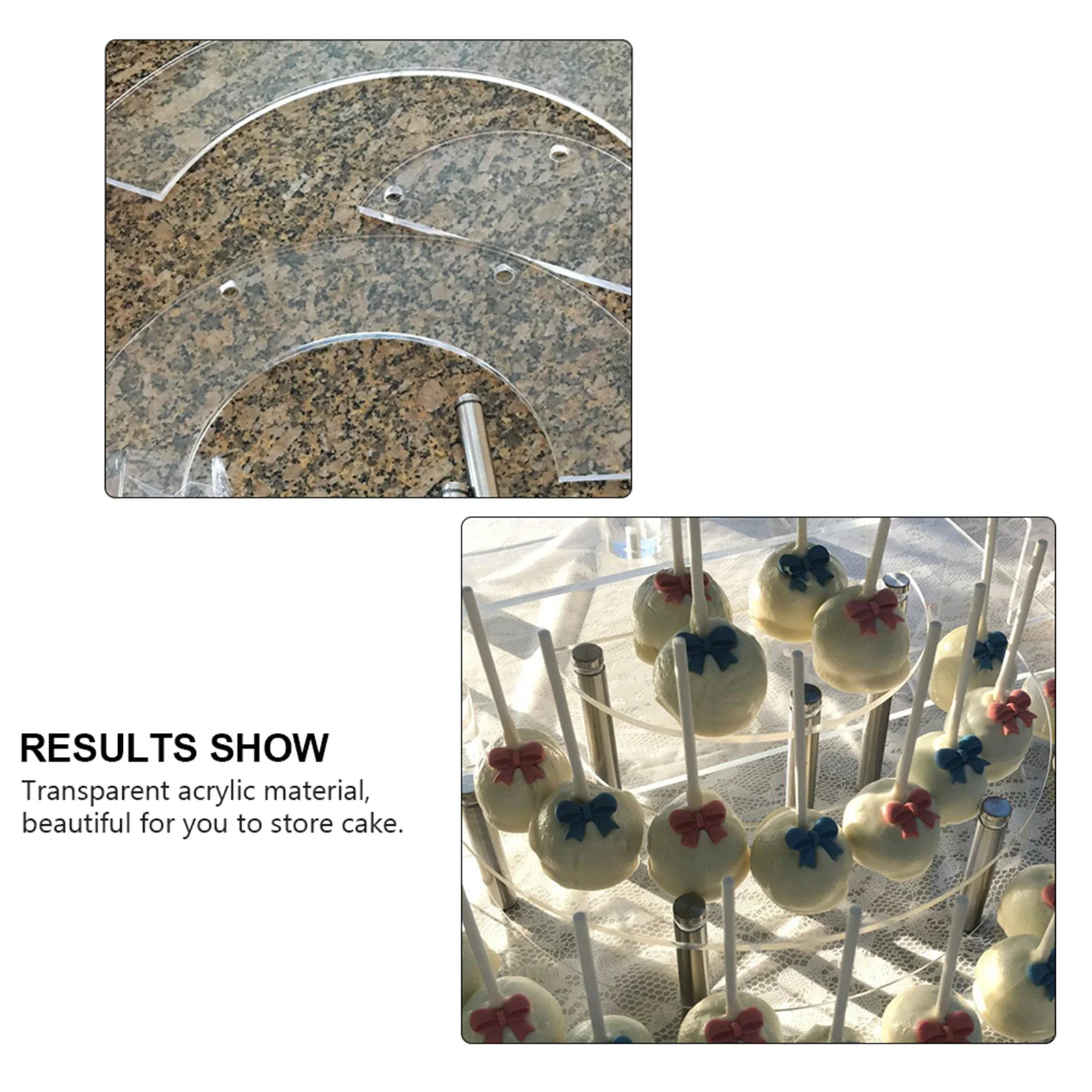 

1pc Acrylic Fruit Plates Cake Display Stand Three-Tier Gold Stamping For Dessert Fruit Cupcake Party Serving Platter