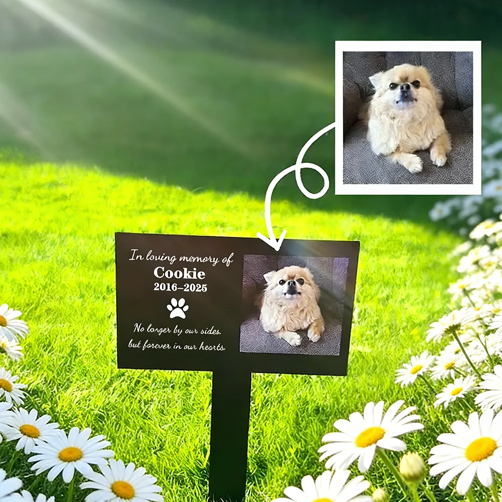 Personalized Pet Memorial Garden Stake Custom Photo Acrylic Grave Marker Dog Cat Remembrance Decor Heartfelt Pet Loss Gift view 4