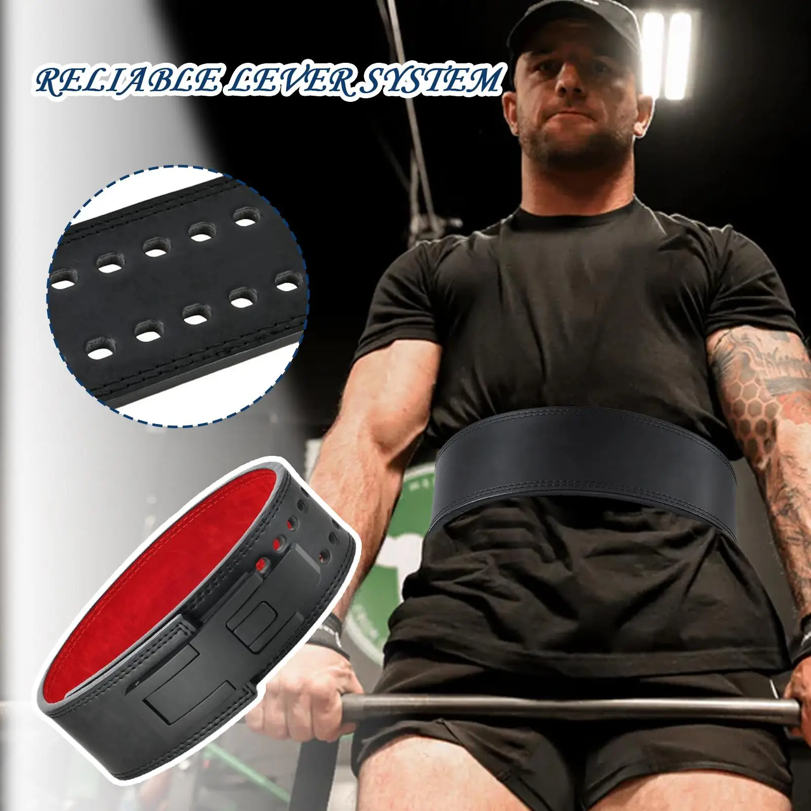 

Weight Belt Leather Weight Belt For Men Waist Back Support Home Gym Accessories Workout Equipment For Strength Training