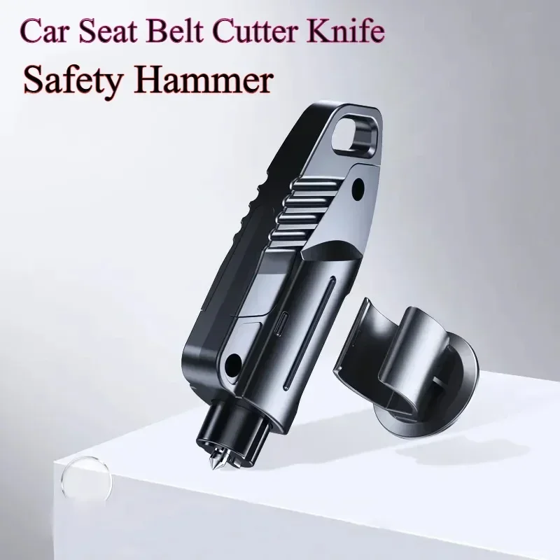 2 in 1 Car Safety Hammer Car Seat Belt Cutter Knife Car Window-breaking Hammer Glass Breaker Lifesaving Tool Escape Rescue TOOLS