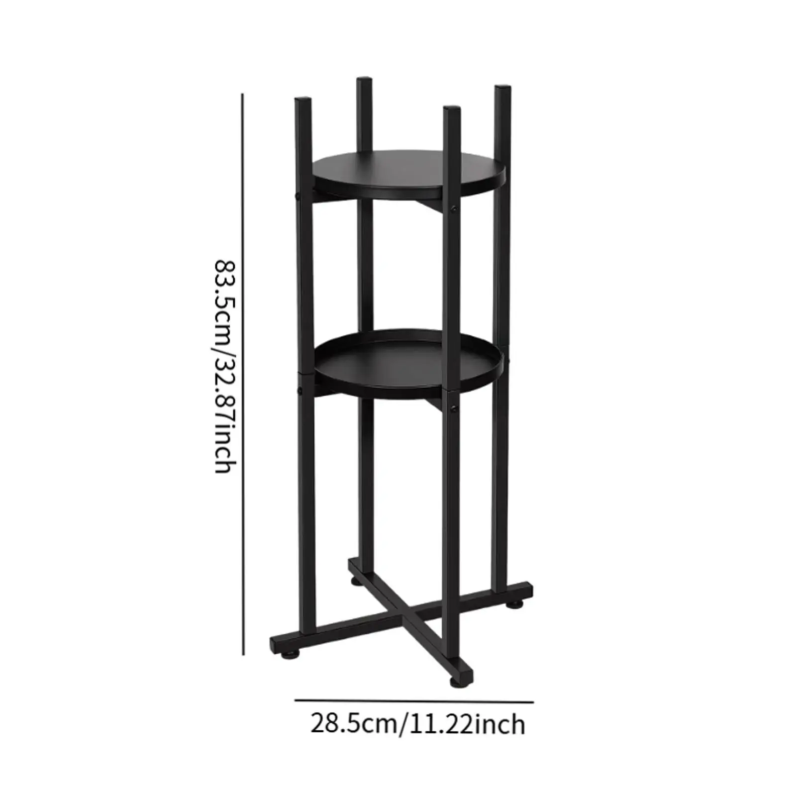 워터 디스펜서 스탠드 물병용 원형 선반 2개가 있는 3단 경량 물 주전자 물병 및 식물 가정용