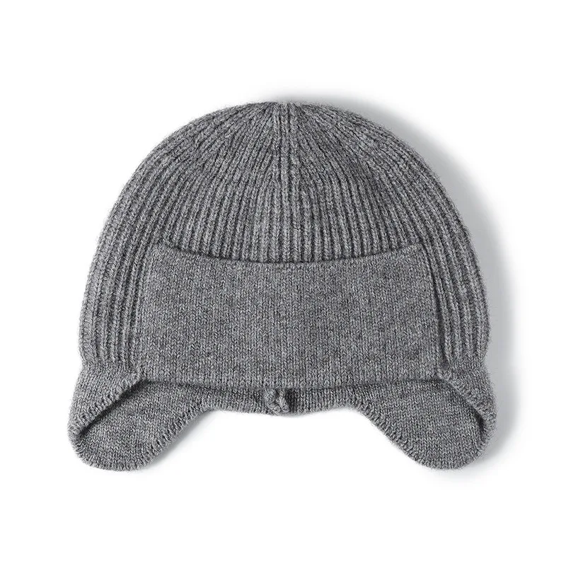 

Unisex Solid Color Thermal Knit Beanie - Windproof Warm Ear Protection Outdoor Cycling Hat