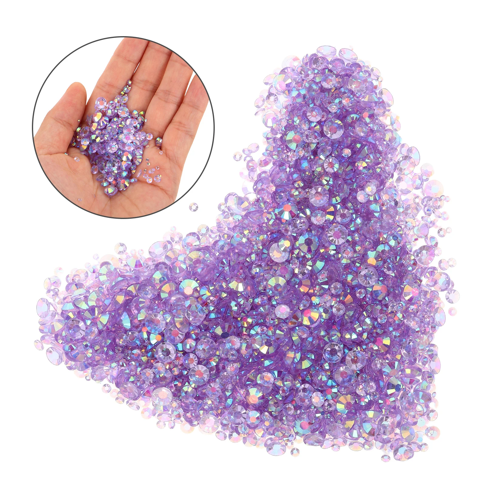 

1Set Flatback Resin Jelly Rhinestones 2-6mm Mixed Sizes Nail Charms Nail Art DIY Accessories for Scrapbooking Craft Decoration