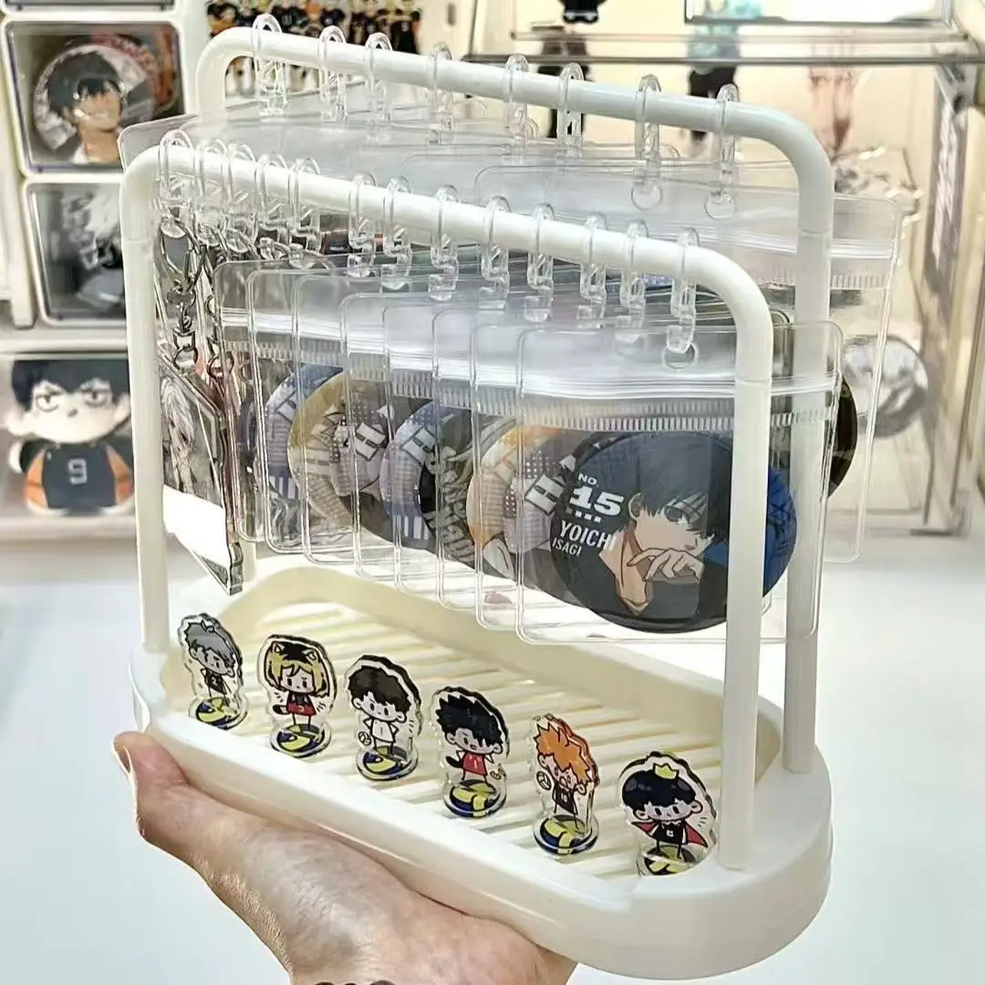 MultiFunctional Storage Display Rack Anime Badge Holder Jewelry StorageRack Souvenir Goods Organizer Desktop Decoration Ornament