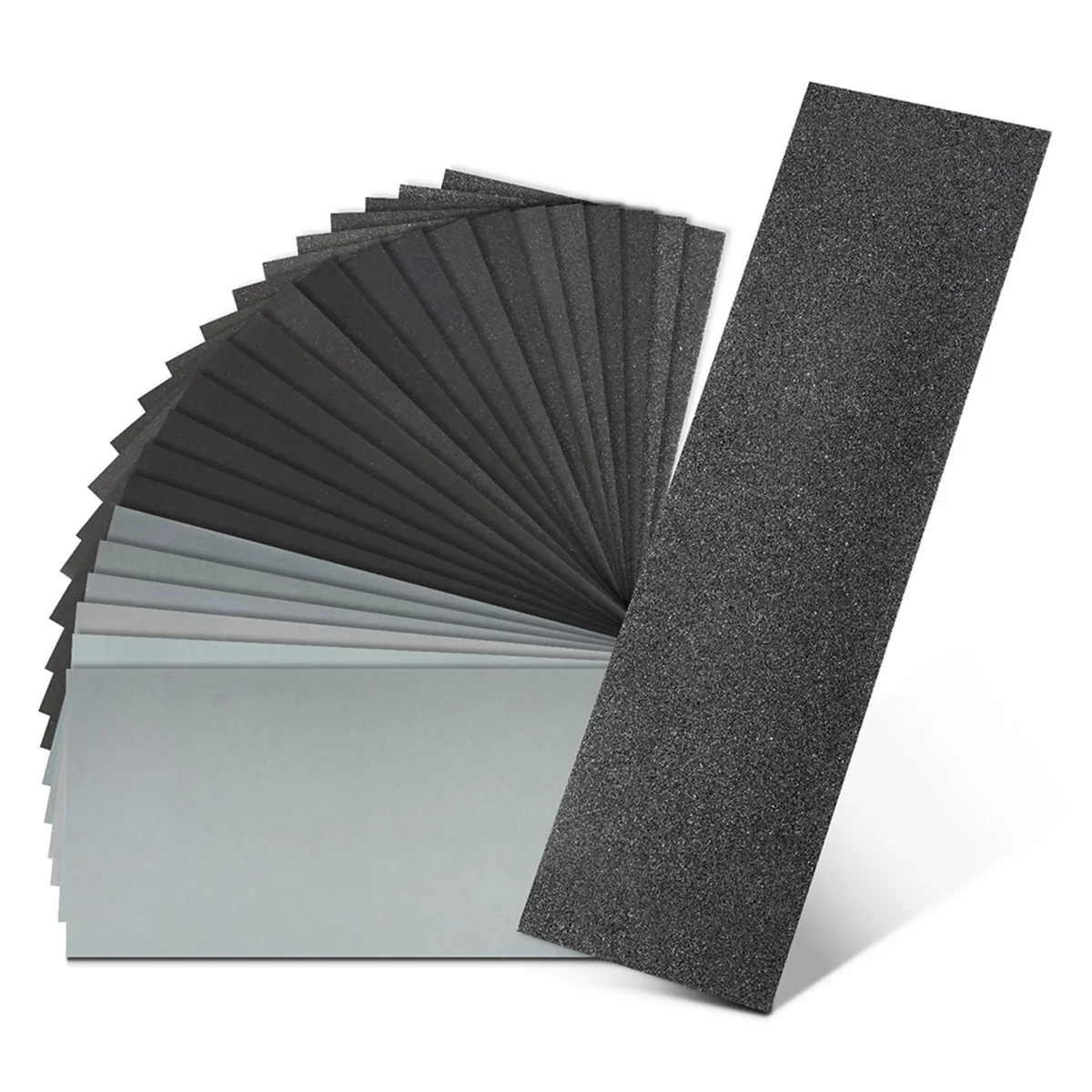 BAAQ 24 個サンドペーパー詰め合わせ 12 グリットウェットドライサンドペーパーシート、炭化ケイ素サンディングペーパー 120 ～ 3000 グリットサンドペーパー