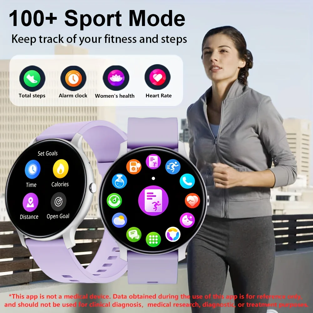 LAXASFIT-ساعة ذكية مقاومة للماء للرجال والنساء ، شاشة عالية الدقة ، مكالمة صوتية ، جهاز تعقب اللياقة البدنية الرياضية ، مراقبة الصحة ، IP68 ، هدية