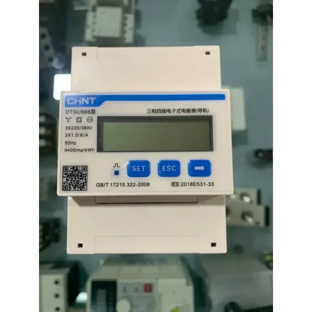 DDSU666 DTSU666 Smart Single 3 Phase Kwh Lcd Display Mobdus Rs485 Deye Din Rail Meter Chint Energy Meters