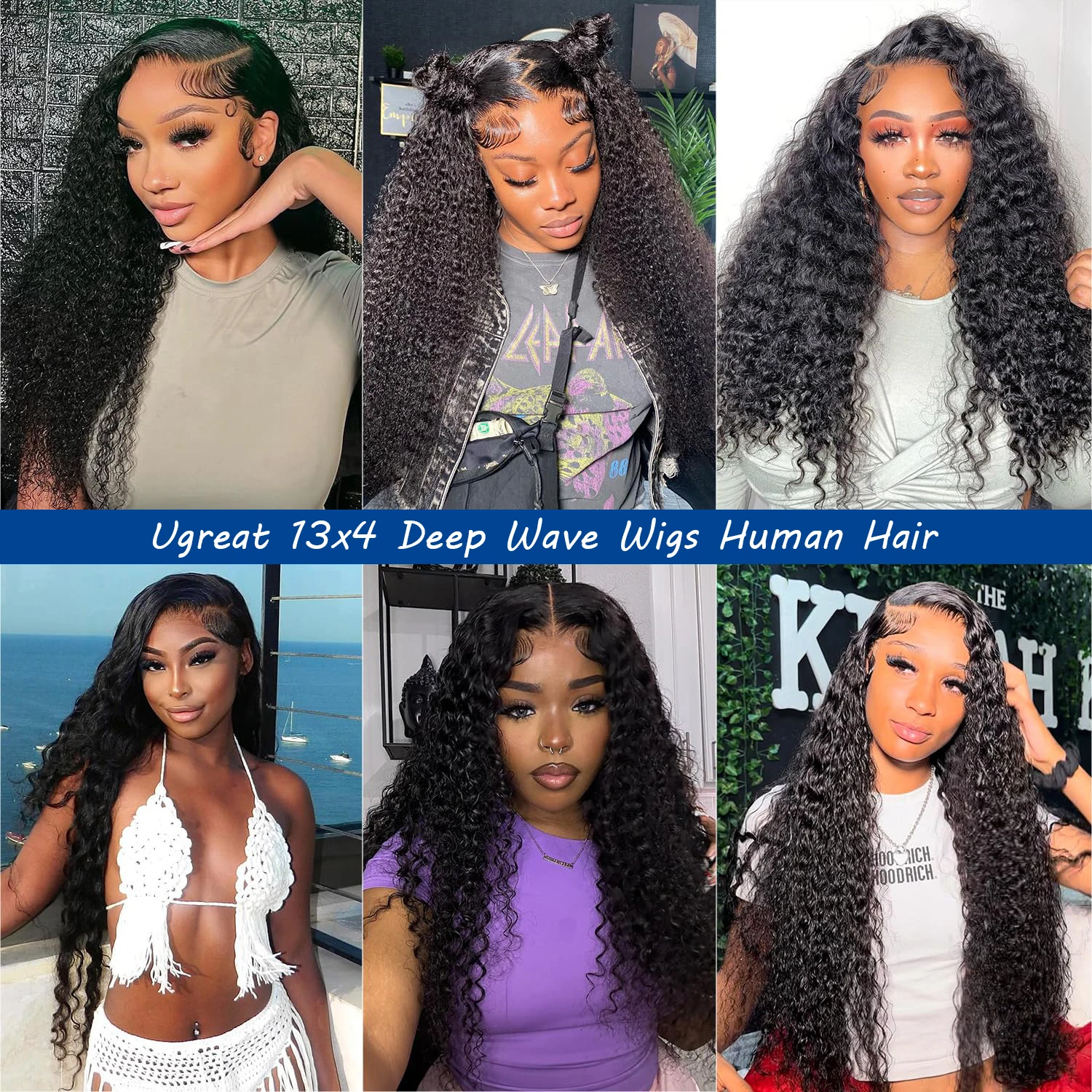 30 32 Inch Loose Deep Wave 13x4 Lace Front Human Hair Wig 200% Density Kinky Curly 13x4 Lace Frontal Wigs Human Hair For Women