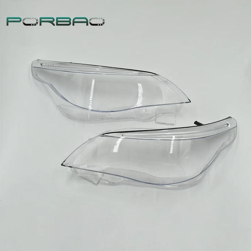 New Style Headlamp Glass Lens Cover Car Accessories Transparent Headlight Lampshade For BMW E60 E60LCI 2008 2009 2010