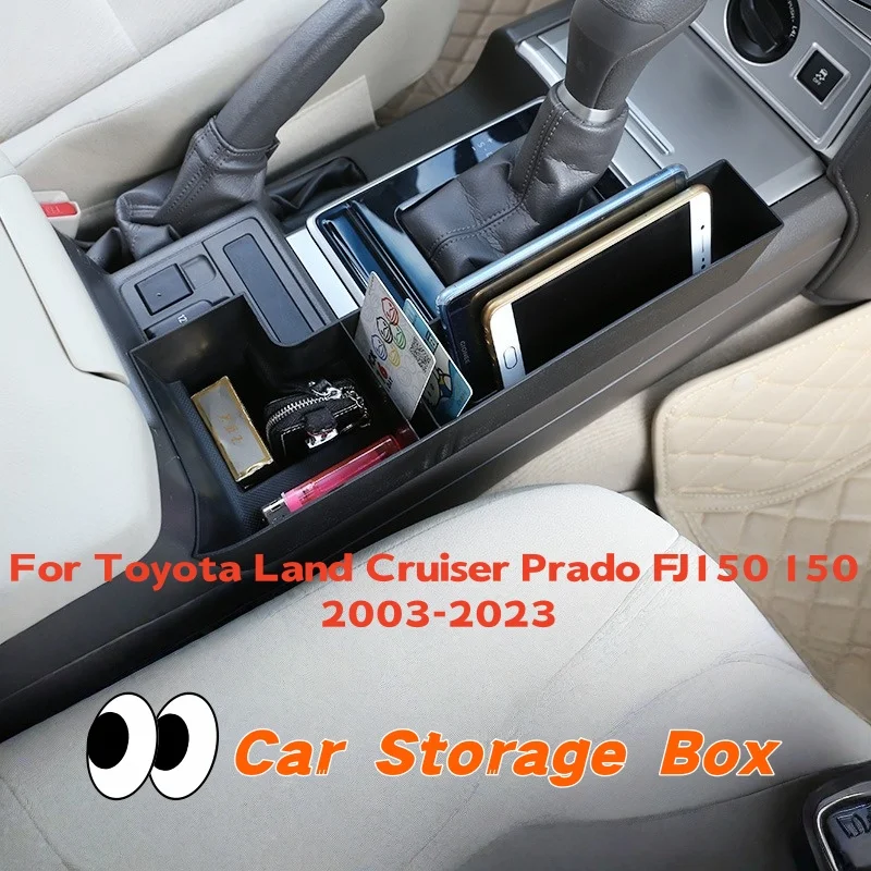 

For Toyota Land Cruiser Prado FJ150 150 2003-2023 Plastic Car Central Console Multifunction Storage Box Phone Tray Accessories