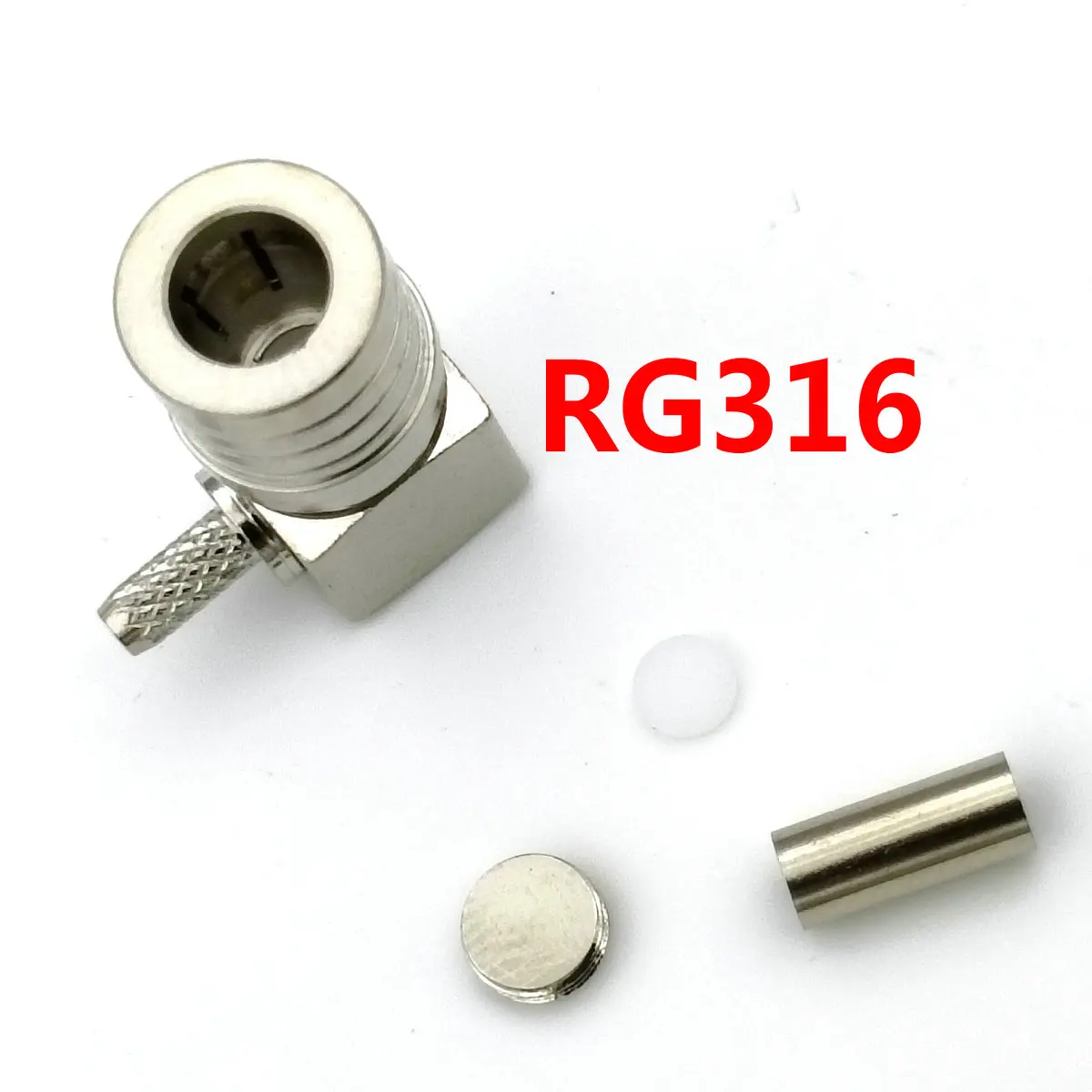 20PCS/100PCS COPPER RF Coaxial Right Angle QMA Male for RG174 RG316 RG188 RG188A LMR100 /RG58 RG400 RG195 Cable Adapter