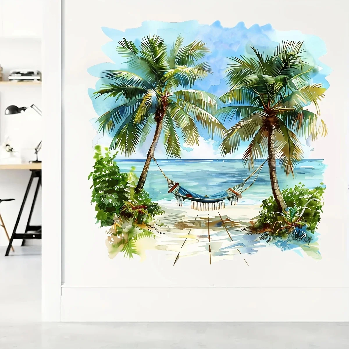MT1143# Seaside Beach Vacation Stickers,Wall Toilet Decal Removable, Vinyl Car Sticker for Bathroom Decor, Outdoor Indoor Use