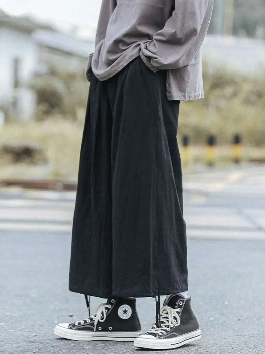 

Новые летние свободные мужские брюки из хлопка и льна больших размеров, повседневные, модные, укороченные (до щиколотки), с высокой талией, без стрейча