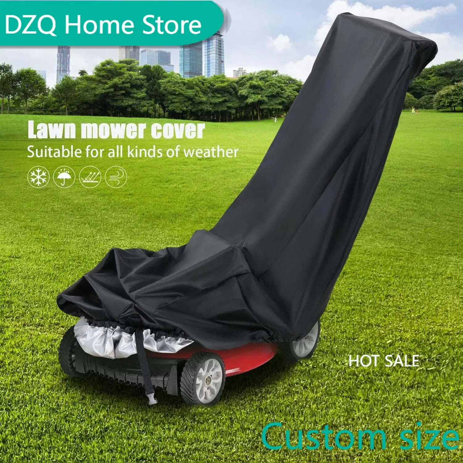 

Lawn Mower Cover, Waterproof, Heavy Duty Push Mower Covers,UV Protection, Universal Fit with Drawstring, Cover Storage Bag