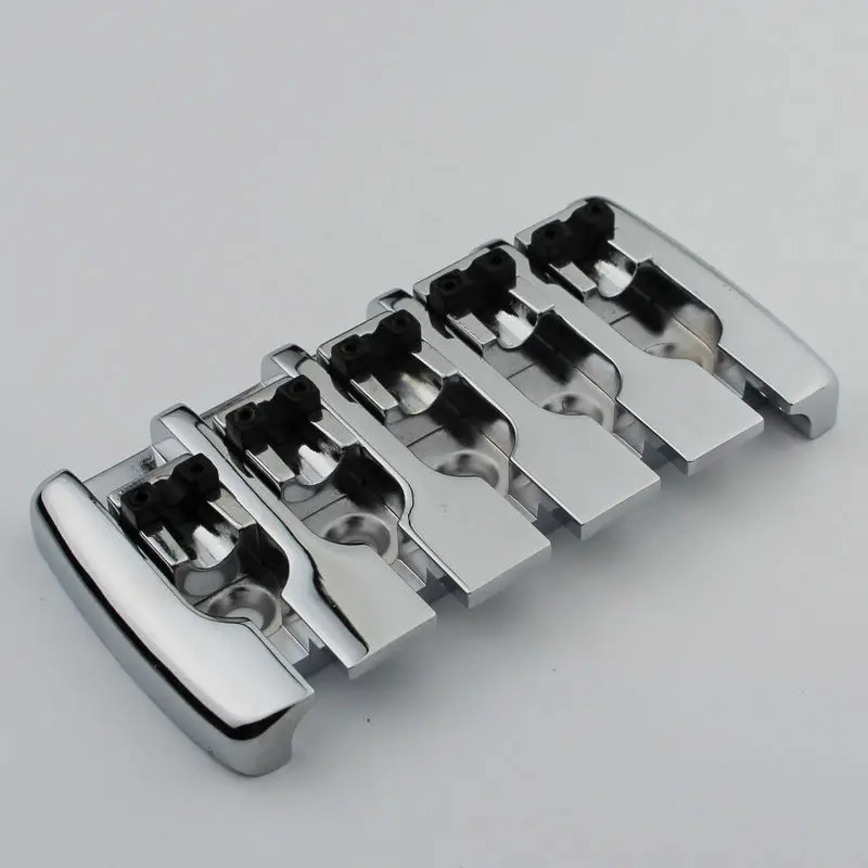 Chrome 5 String Chunky Electric JZ /Precision Bass Guitar Bridge - BB002