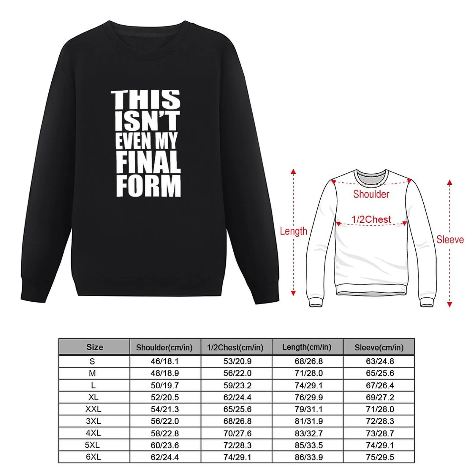 This Isn't Even My Final Form Sweatshirt men wear men's autumn clothes men's clothing new sweatshirt