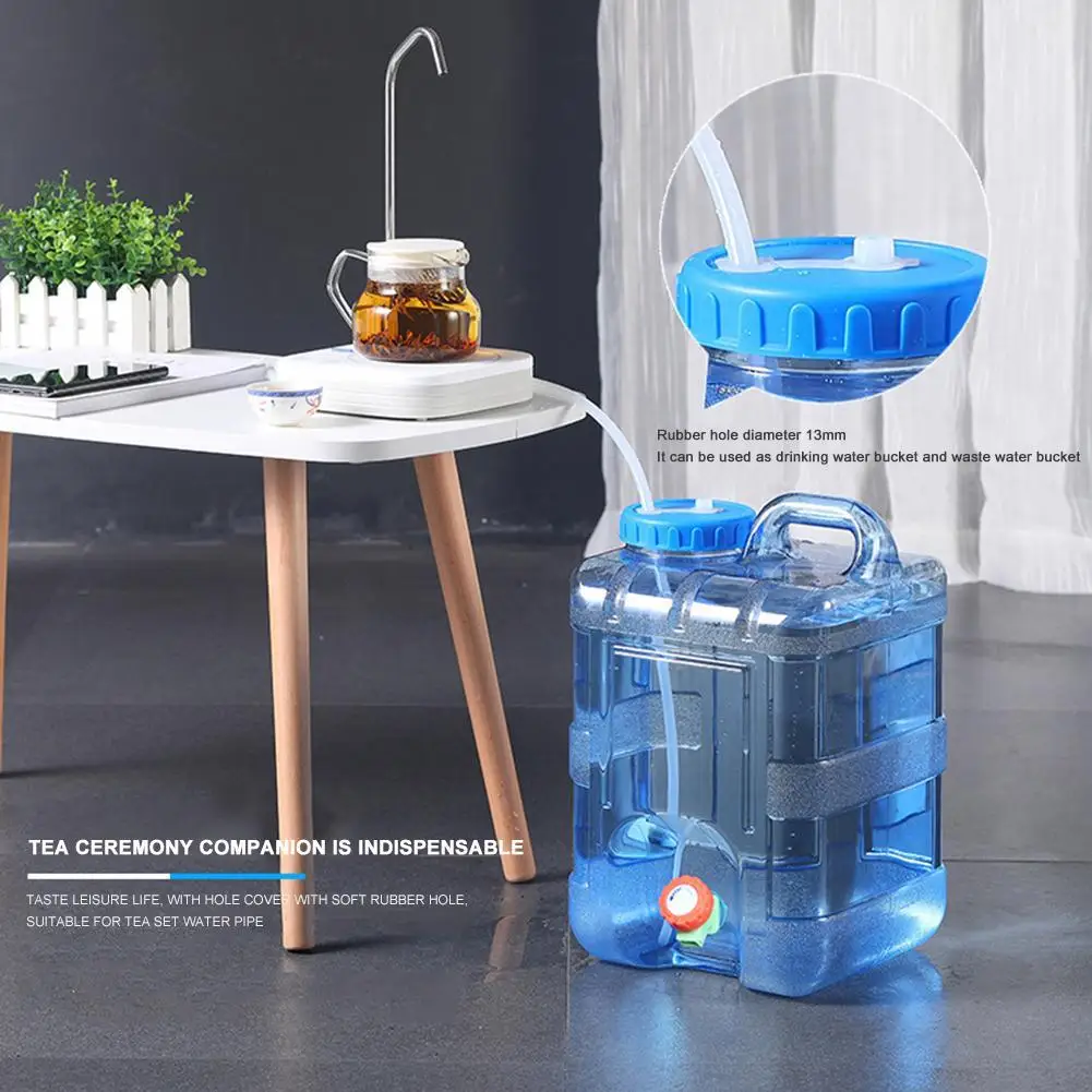 

Portable Water Container with Spigot Multifunction Drinking Water Jug Large Capacity Water Storage Carrier for Camping Picnic