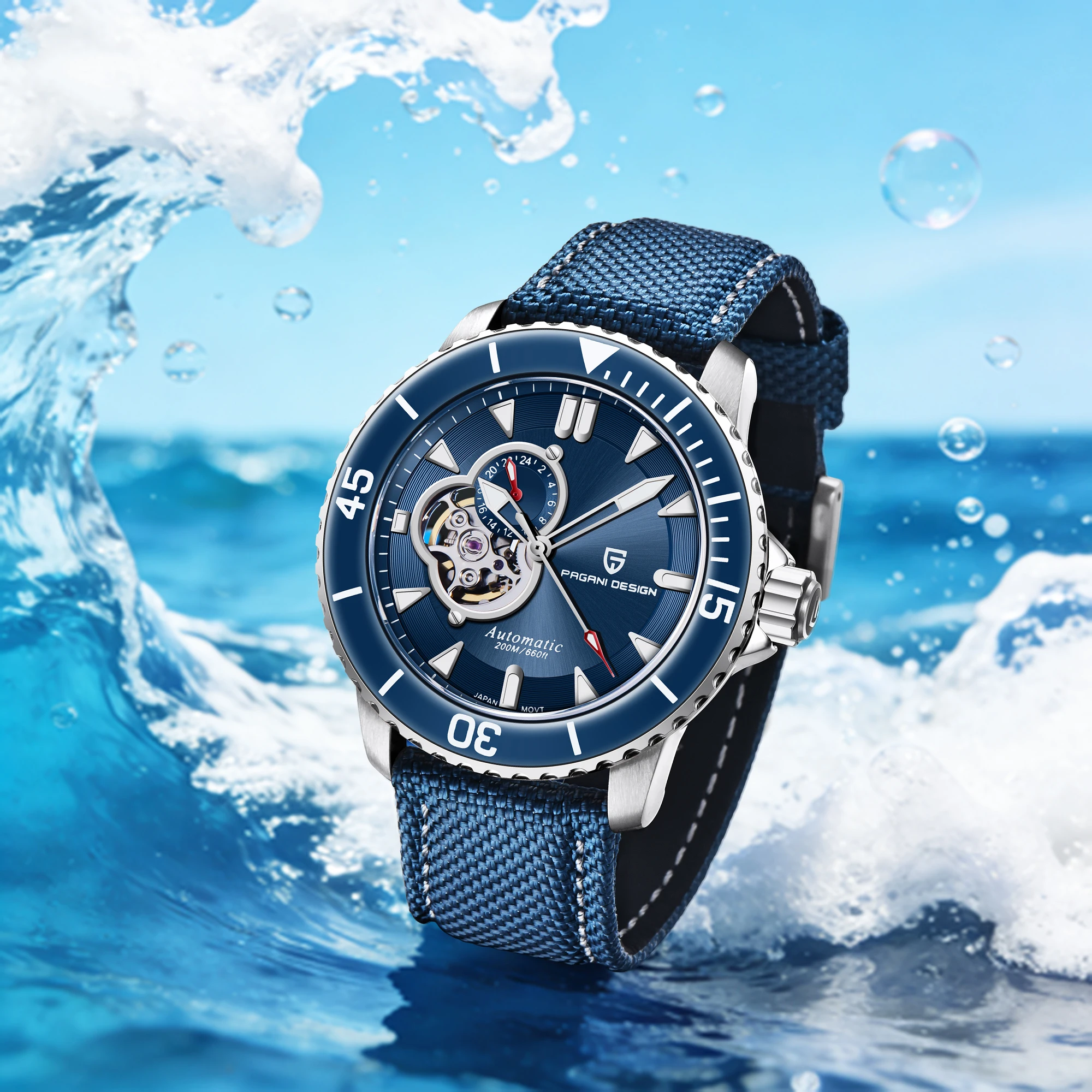 

PAGANI DESIGN мужские автоматические механические часы 44 мм для спорта на открытом воздухе Essential Tourbillon с сапфировым стеклом светящиеся водонепроницаемые часы