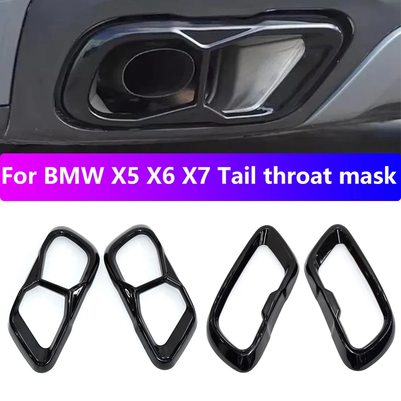 

Для BMW X5 X6 X7 G05 G06 G07 2020-2025 гг. Модификация выхлопной трубы из нержавеющей стали, черная насадка, колпачок выхлопной трубы, наконечник выхлопной трубы