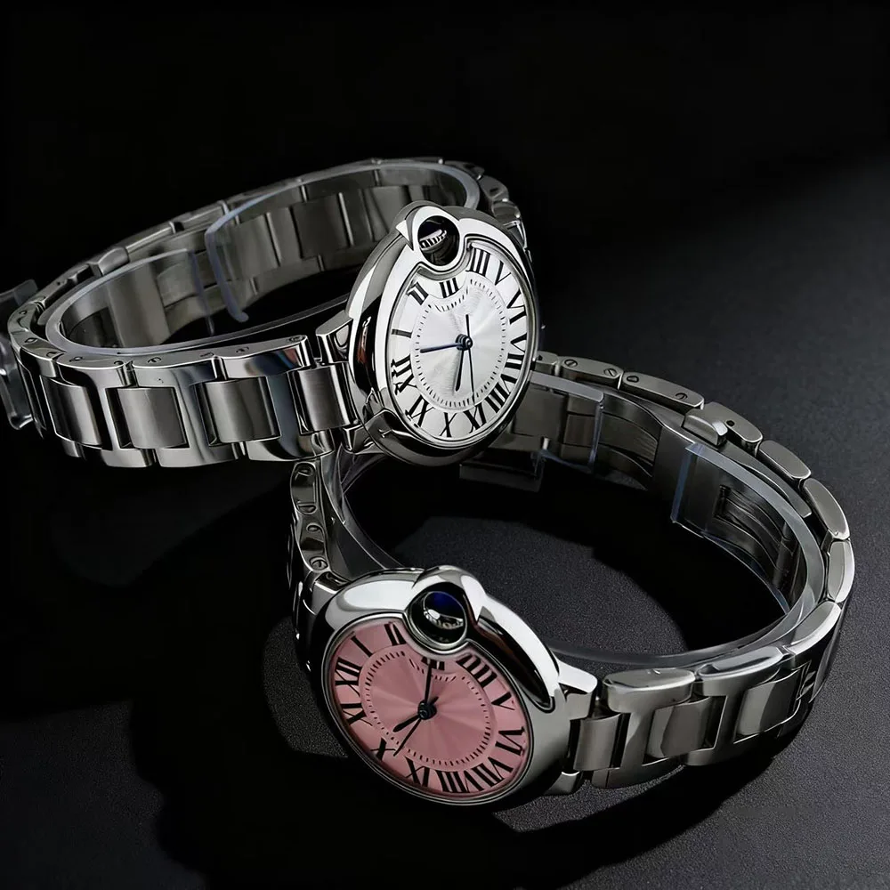 33mm ladies' watch with convex curved case and Roman dial customized logo suitable for NH05 automatic movement accessories