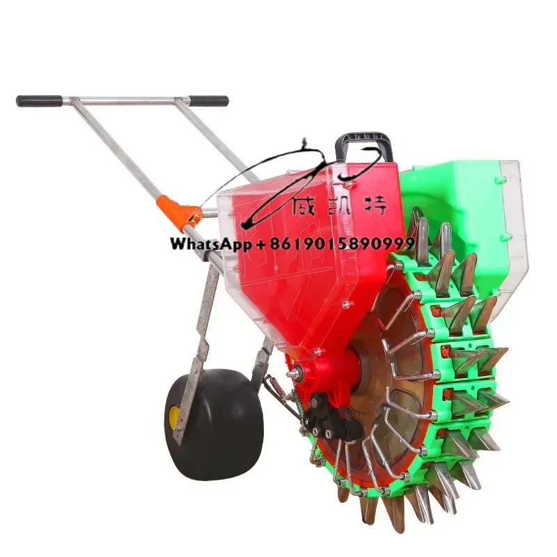 2 in 1 Planter Seeders Commercial Precision Garden Handle Push Fertilizer Machine Cotton Seeds Sowing Double Manual Corn