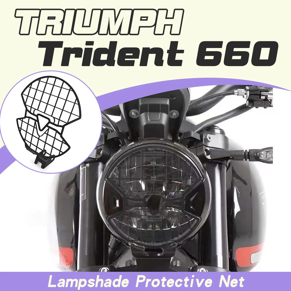 

Защитный кожух для фар мотоцикла, ретро-накладка на фары и сетка, подходящие для Triumph Trident 660.