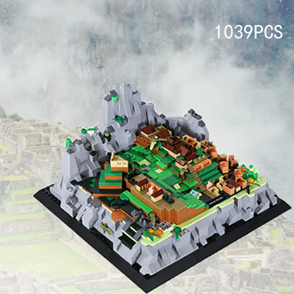 

World Seven Wonders Creative Building Block Machu Picchu Site City of Cuzco Peru Construction Brick Model Sets Toys For Gifts