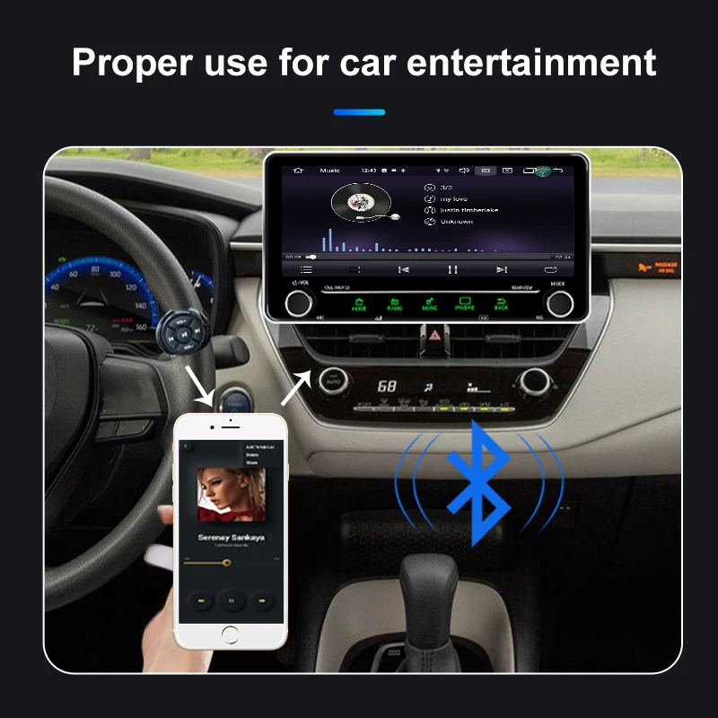 Wireless Media Bluetooth Button Remote Controller Car Motorcycle Bike Steering Wheel MP3 Music Play For IOS Android Phone Tablet