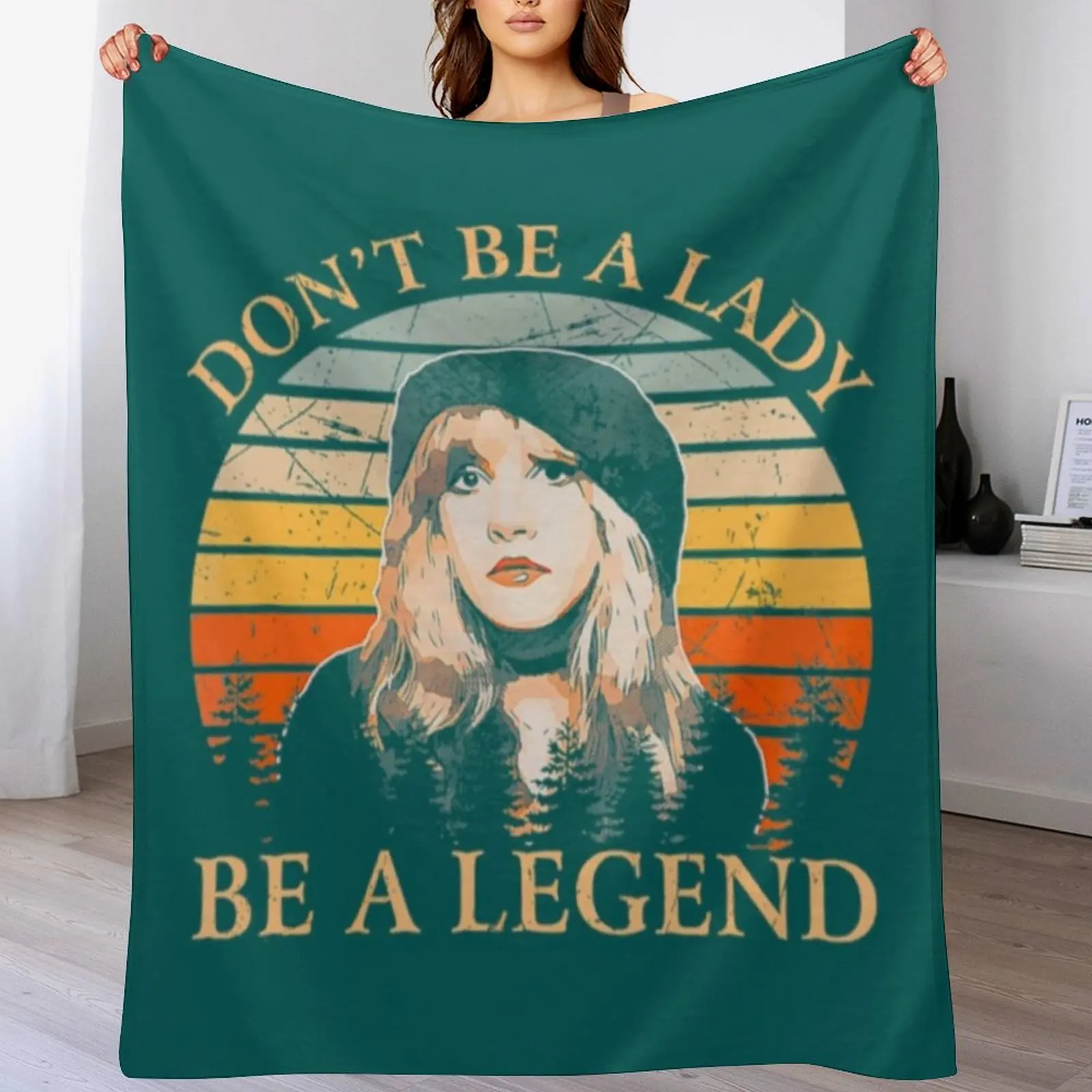 Stevie Nicks Vintage Stevie-Nicks Rock Band Dont Be Lady - Be a Legend Throw Blanket Bed Fashionable Heavy Blankets